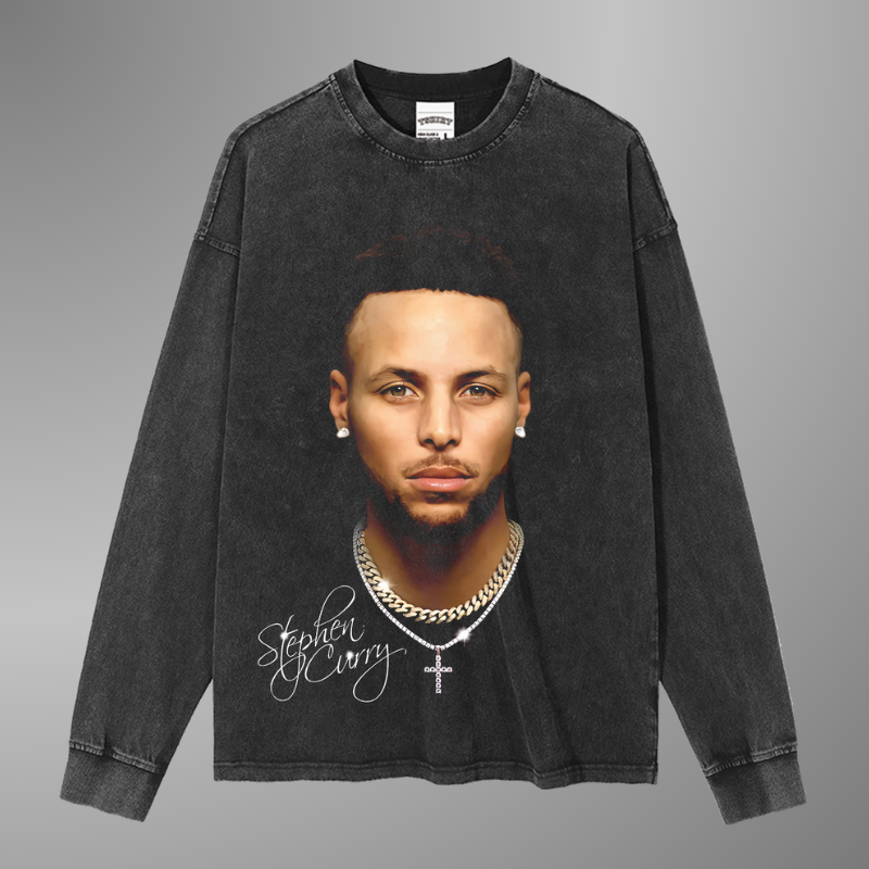 CAMISETA DE MUJER CON CARA GRANDE DE CURRY V3