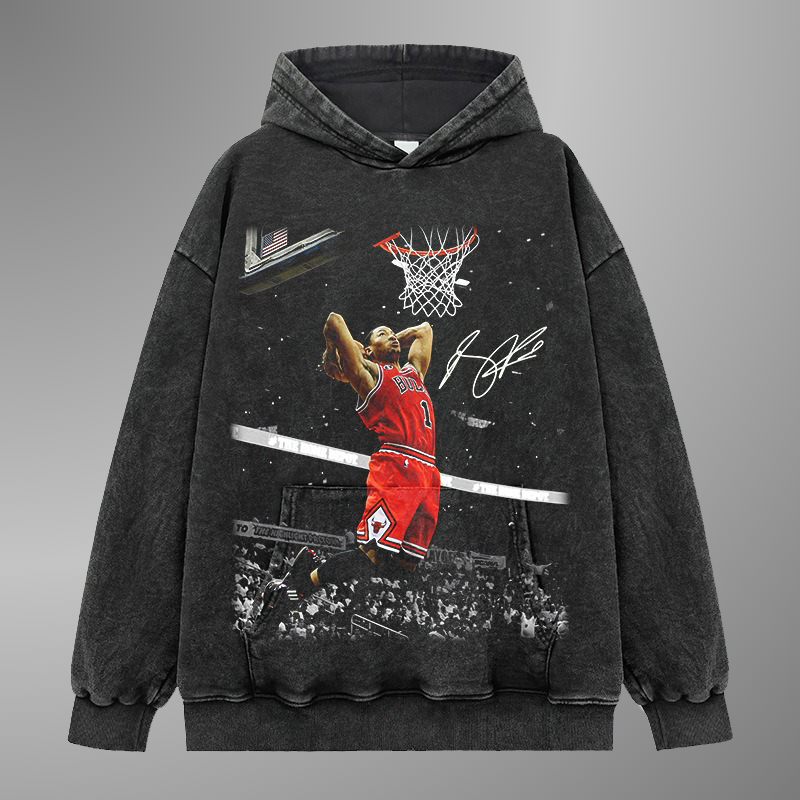 SUDADERA CON CAPUCHA DERRICK ROSE N.º 1