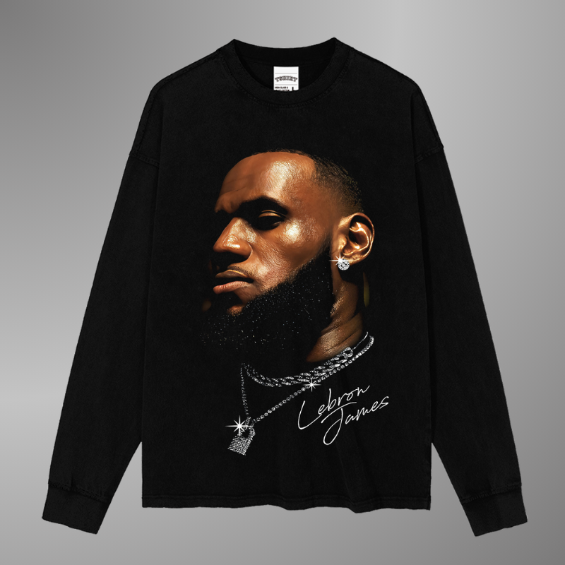 CAMISETA DE MUJER CON CARA GRANDE DE LEBRON JAMES V3