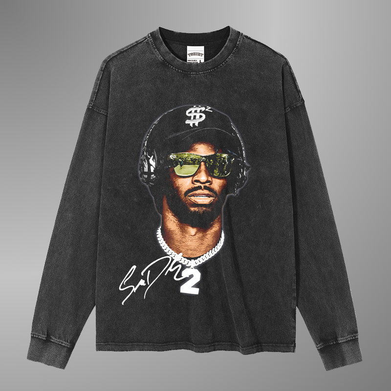 CAMISETA CON CARA GRANDE DE SHEDEUR SANDERS