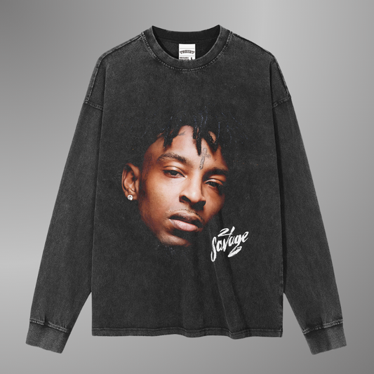 21 SAVAGE BIG FACE TEE[LS]