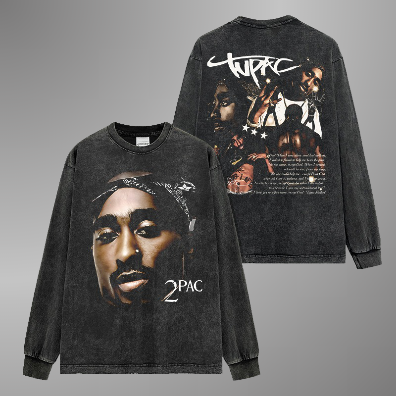 2PAC BIG FACE TEE[LS] V2
