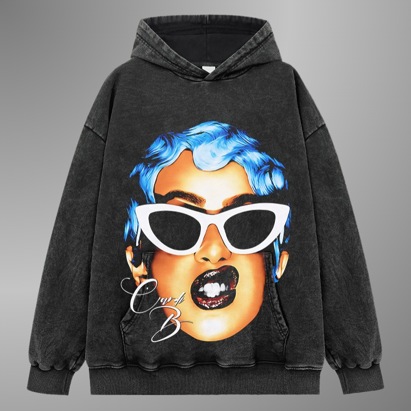 CARDI B BIG FACE HOODIE