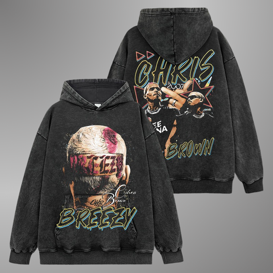 Sudadera con capucha y cara grande de Chris Brown, versión 3 