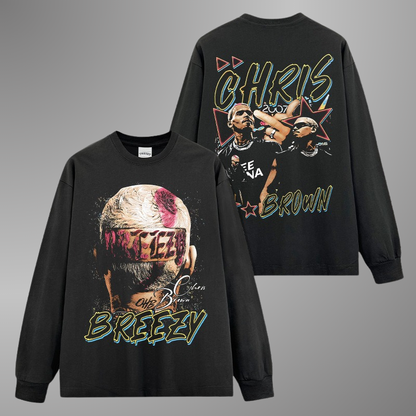 CAMISETA CHRIS BROWN CON CARA GRANDE V3