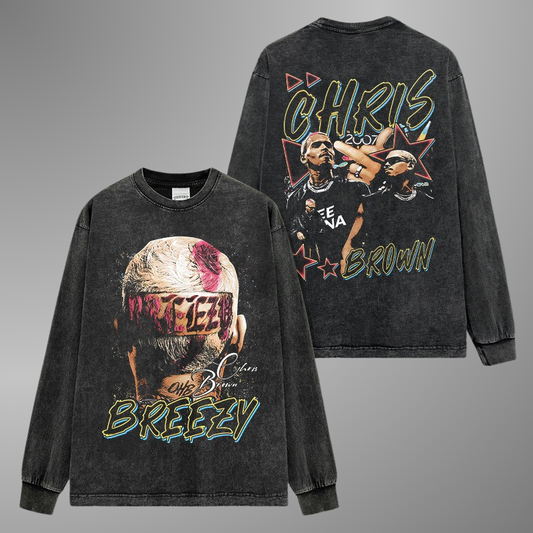 CHRIS BROWN BIG FACE TEE[LS] V3