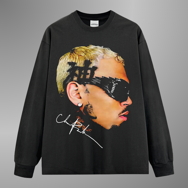 CHRIS BROWN BIG FACE TEE[LS] V4