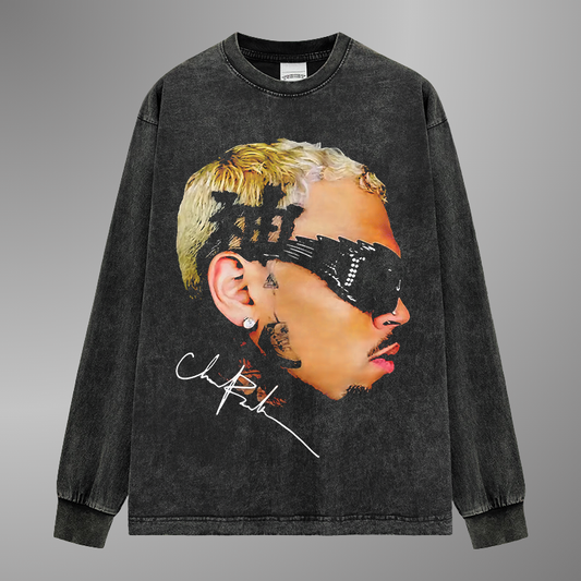 CHRIS BROWN BIG FACE TEE[LS] V4