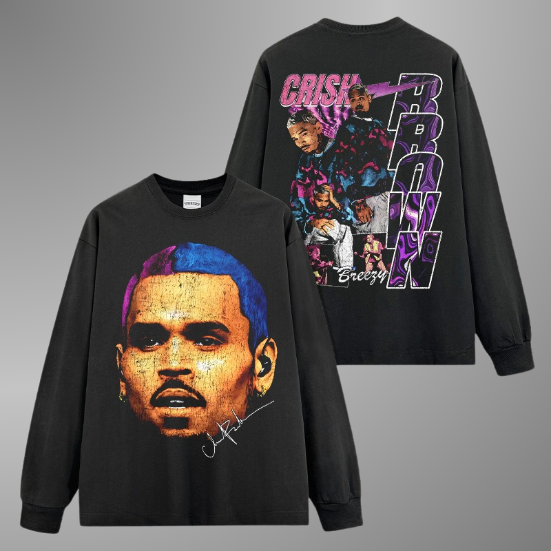 CAMISETA CHRIS BROWN CON CARA GRANDE V2