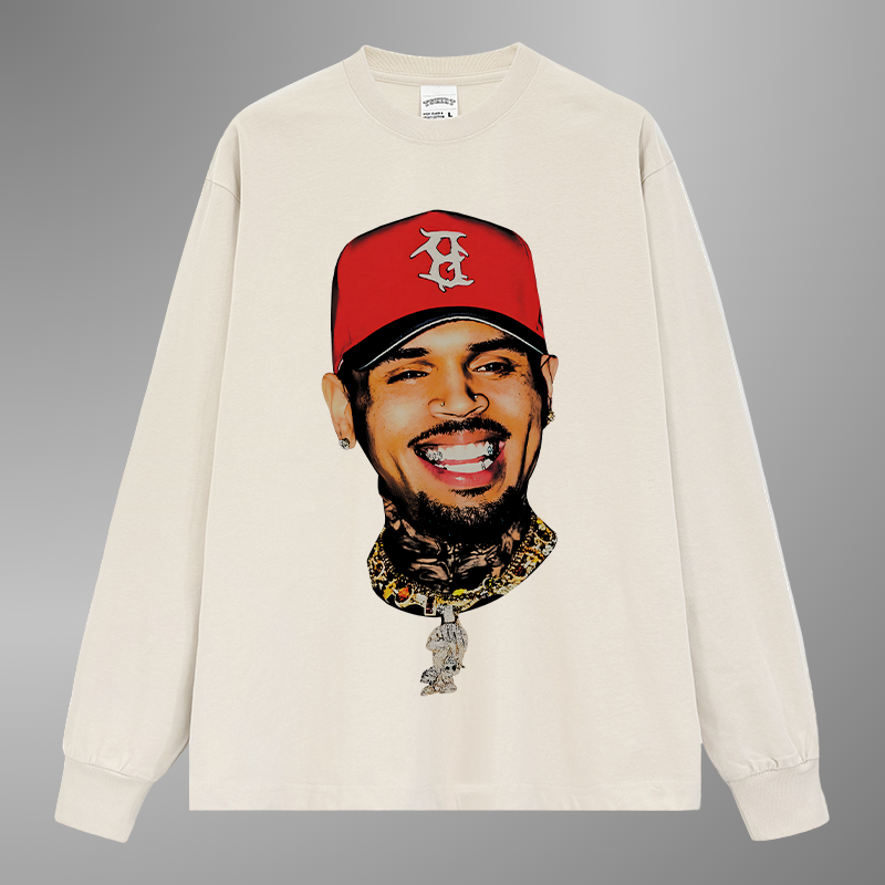 CHRIS BROWN BIG FACE TEE[LS] V5