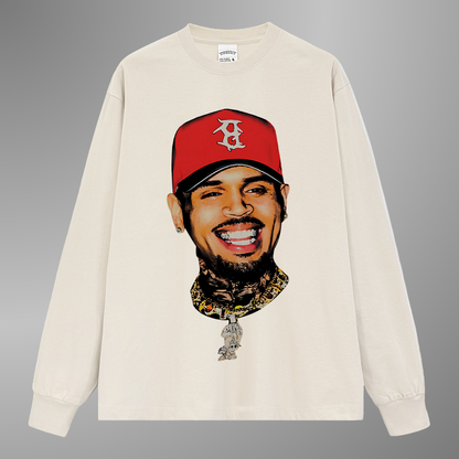 CHRIS BROWN BIG FACE TEE[LS] V5