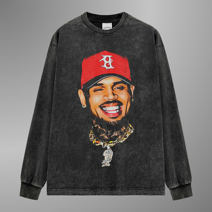 CHRIS BROWN BIG FACE TEE[LS] V5