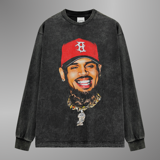 CHRIS BROWN BIG FACE TEE[LS] V5