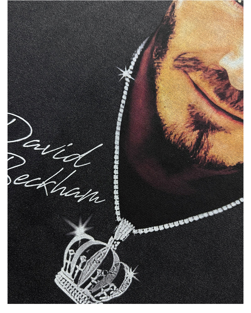 SUDADERA CON CAPUCHA Y CARA GRANDE DE DAVID BECKHAM 