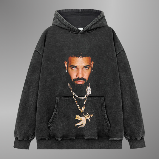 SUDADERA CON CAPUCHA DE CARA GRANDE DE DRAKE