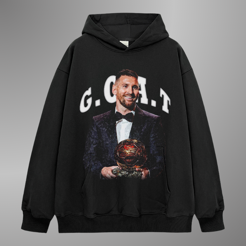 SUDADERA CON CAPUCHA GOAT MESSI V2 