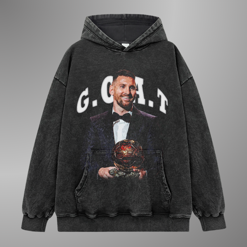 SUDADERA CON CAPUCHA GOAT MESSI V2 