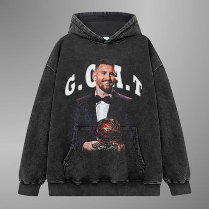 SUDADERA CON CAPUCHA GOAT MESSI V2 