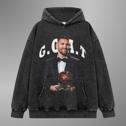 SUDADERA CON CAPUCHA GOAT MESSI V2 