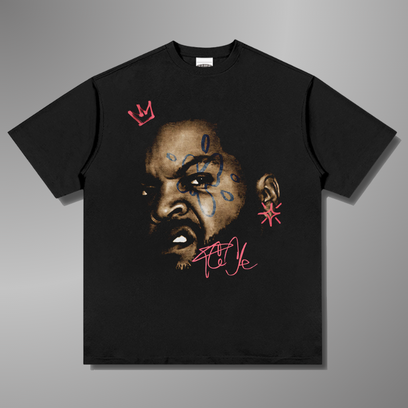CAMISETA CON CARA GRANDE DE CUBO DE HIELO