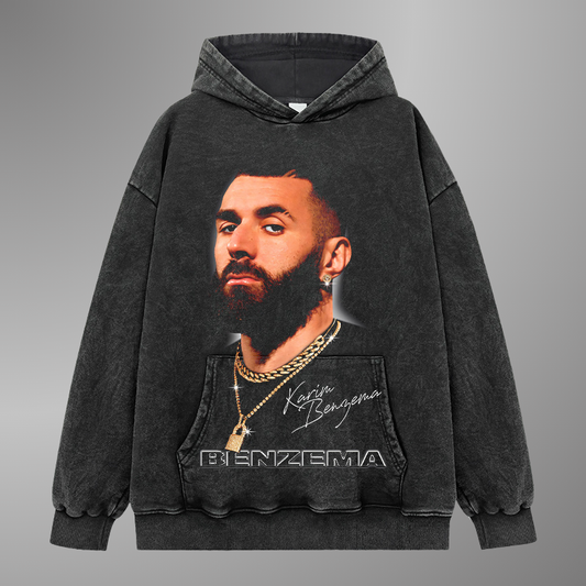 SUDADERA CON CAPUCHA DE CARA GRANDE DE KARIM BENZEMA 