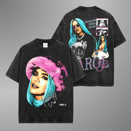 CAMISETA CON CARA GRANDE DE KAROL G