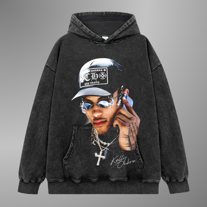 SUDADERA CON CAPUCHA DE CARA GRANDE DE KELLY OUBRE JR 