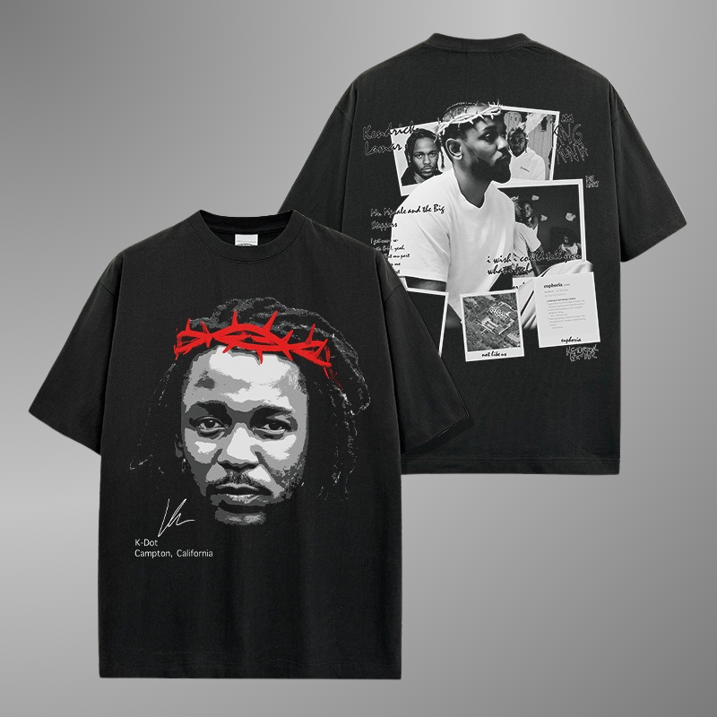 CAMISETA CON CARA GRANDE DE KENDRICK LAMAR