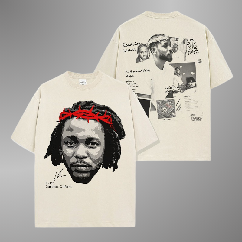 CAMISETA CON CARA GRANDE DE KENDRICK LAMAR