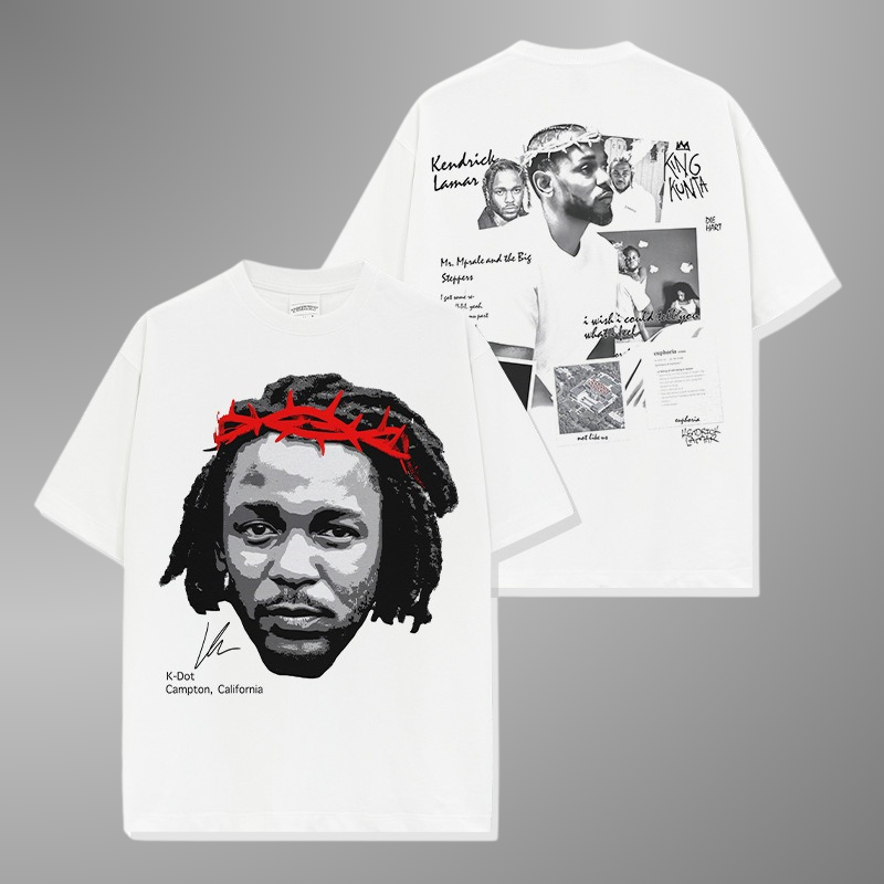 CAMISETA CON CARA GRANDE DE KENDRICK LAMAR