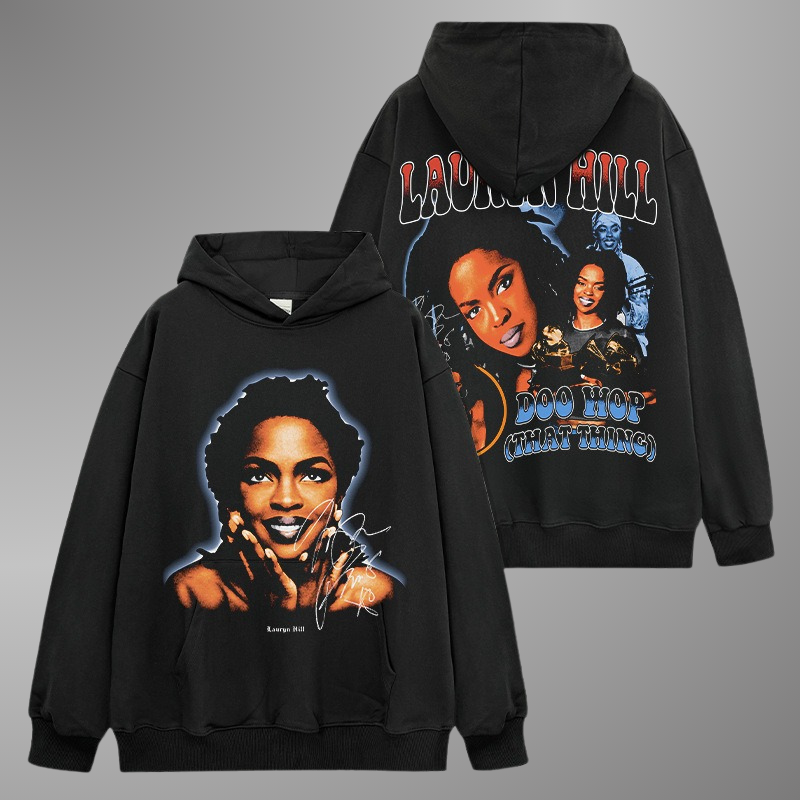 Sweat à capuche Big Face de Lauryn Hill
