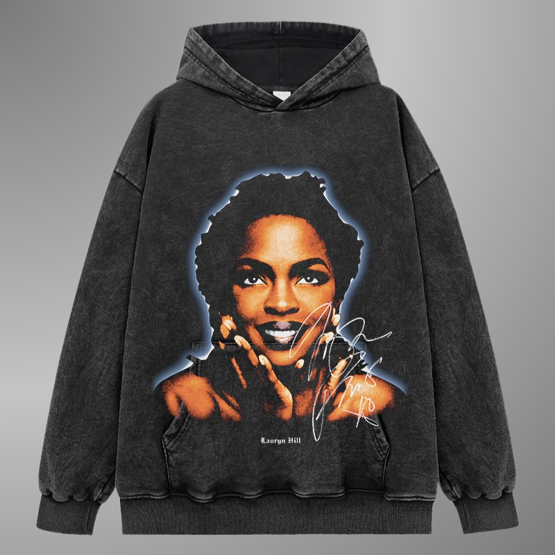 Sweat à capuche Big Face de Lauryn Hill