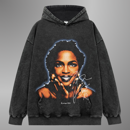 Sweat à capuche Big Face de Lauryn Hill