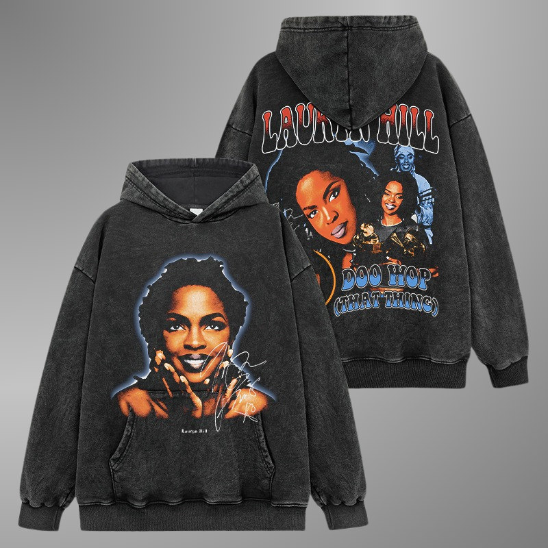 Sweat à capuche Big Face de Lauryn Hill