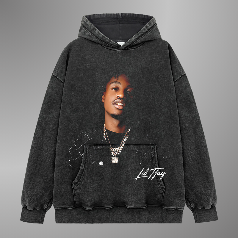 SUDADERA CON CAPUCHA DE CARA GRANDE DE LIL TJAY V3 