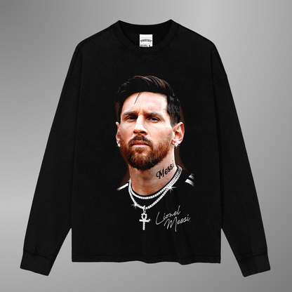 LIONEL MESSI BIG FACE TEE[LS]