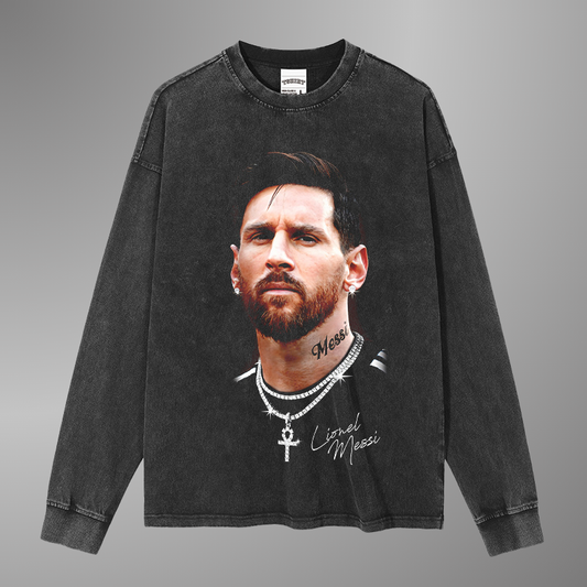 LIONEL MESSI BIG FACE TEE[LS]