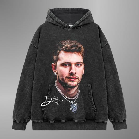 SUDADERA CON CAPUCHA DE CARA GRANDE DE LUKA DONCIC