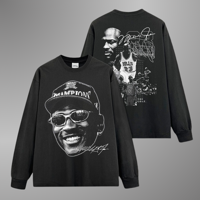 T-SHIRT MICHAEL JORDAN BIG FACE [LS]