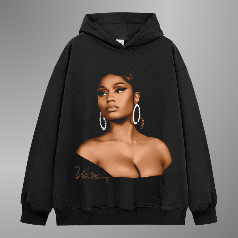 SUDADERA CON CAPUCHA DE CARA GRANDE DE NICKI MINAJ