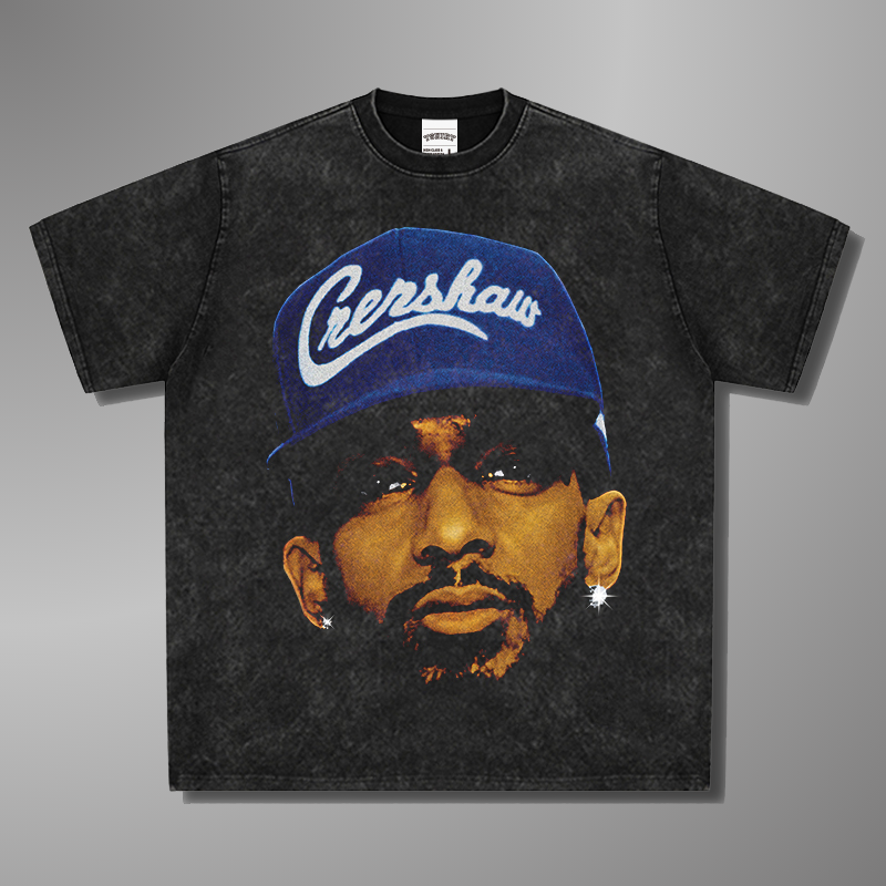T-SHIRT À GRAND VISAGE DE NIPSEY HUSSLE 