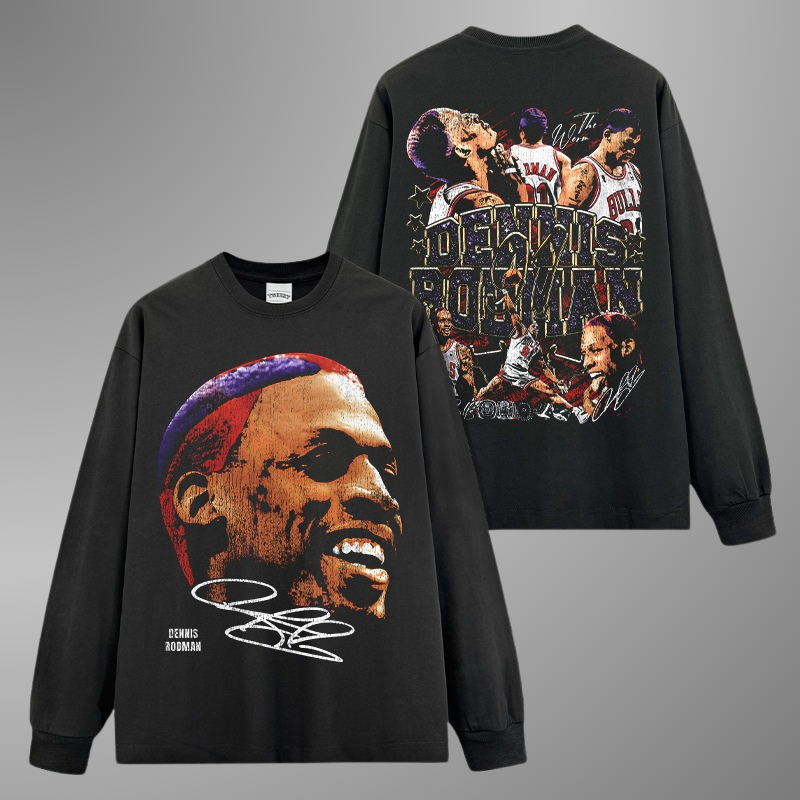 RODMAN BIG FACE VINTAGE TEE[LS]