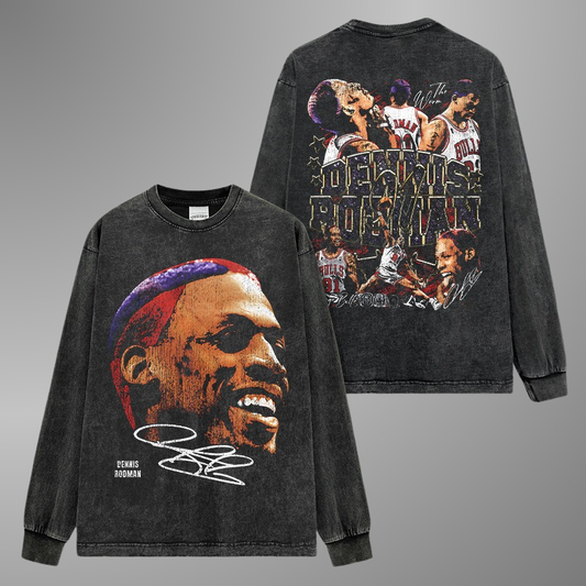 RODMAN BIG FACE VINTAGE TEE[LS]