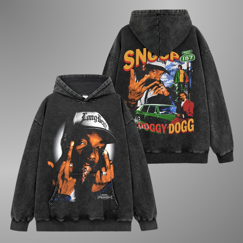 SUDADERA CON CAPUCHA DE CARA GRANDE DE SNOOP DOGG V2
