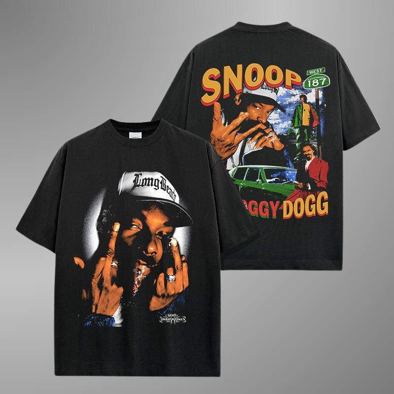 CAMISETA CON CARA GRANDE DE SNOOP DOGG V2