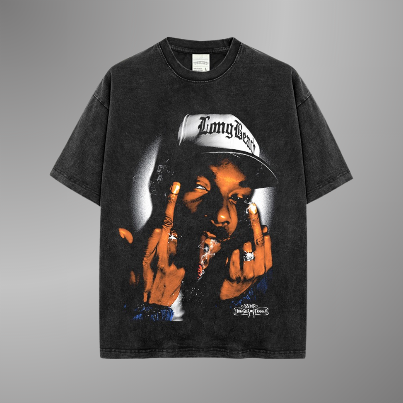 CAMISETA CON CARA GRANDE DE SNOOP DOGG V2