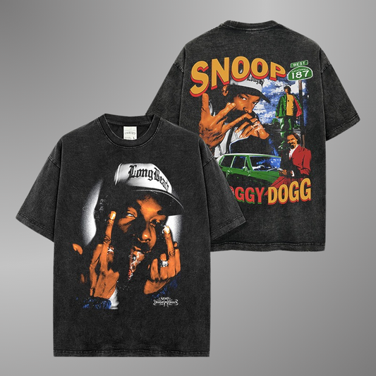 CAMISETA CON CARA GRANDE DE SNOOP DOGG V2