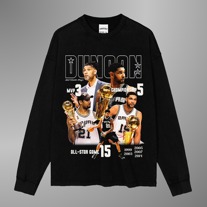 T-SHIRT TIM DUNCAN [LS] 