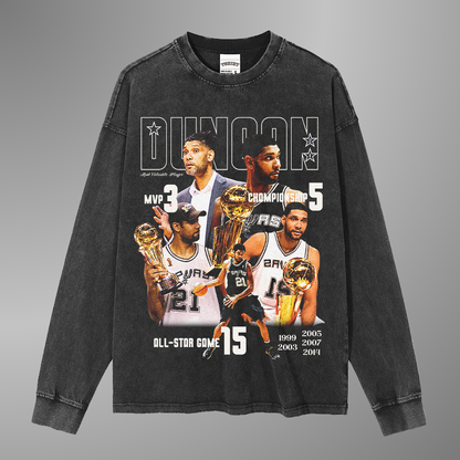 T-SHIRT TIM DUNCAN [LS] 