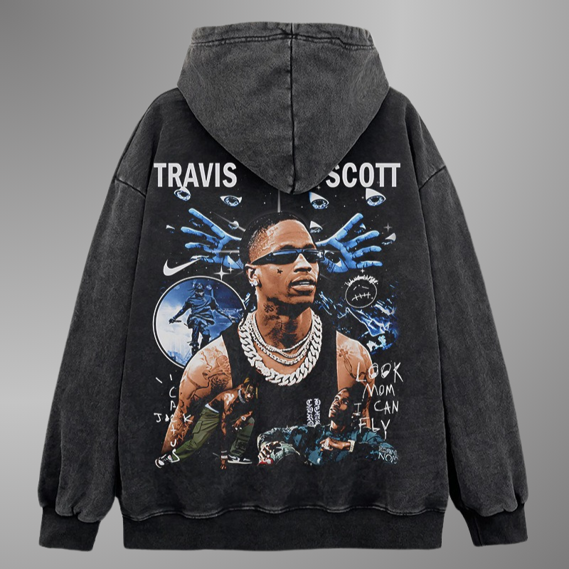 Sudadera con capucha y cara grande de Travis Scott, versión 3